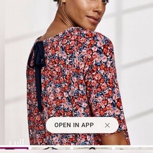 J.Jill Wearever Plus-Size Ditsy Floral Print-Spring Garden Midi Dress Sz 4x